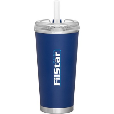 16.9 oz Brooklyn Travel Tumbler (Matte Blue)