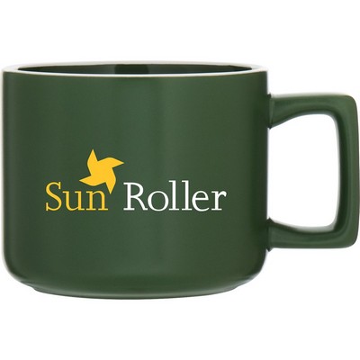 12 oz Helio Ceramic Mug (Matte Forest Green)